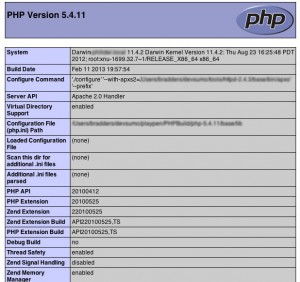 PHP Info Page